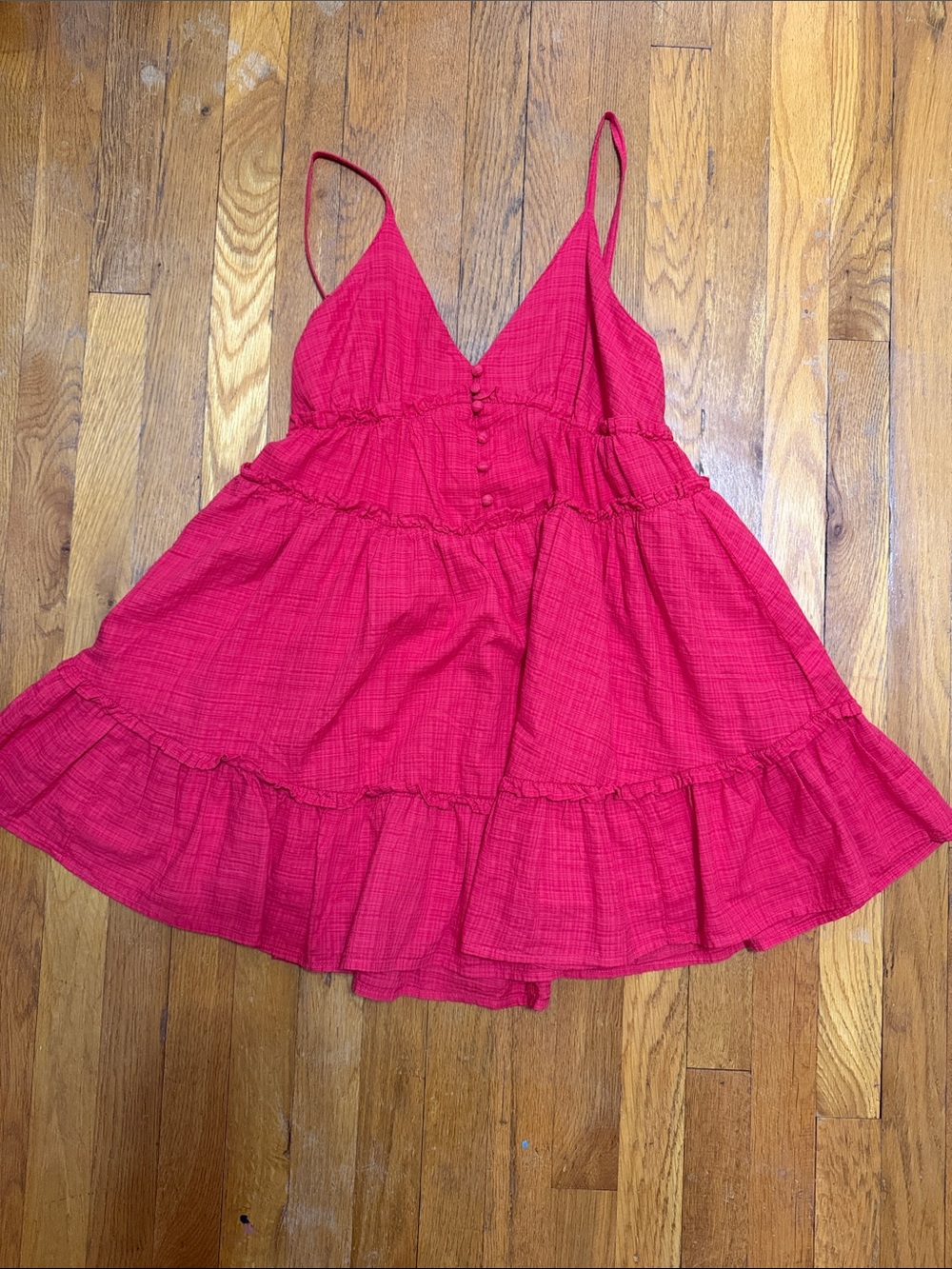 jcpenney Bright Pink Tiered Sundress with Spaghetti Straps